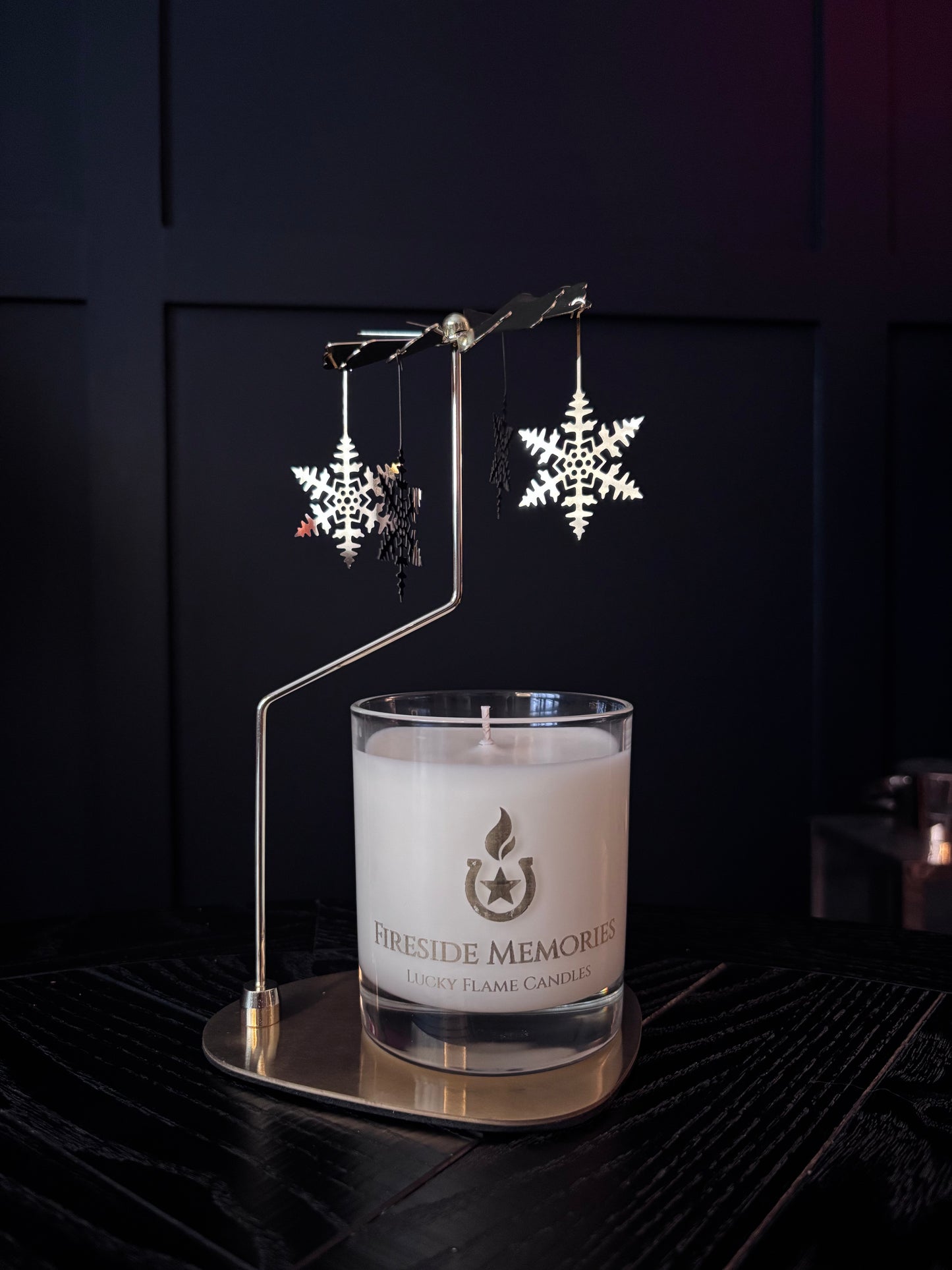 Shimmering Gold Candle Carousel